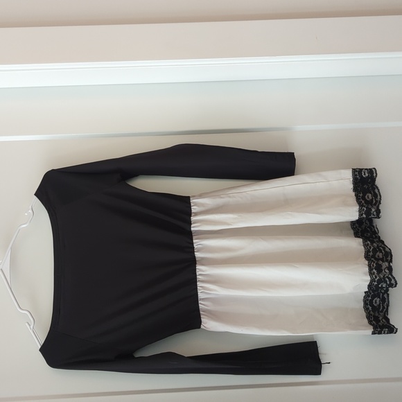 Beautiful Azbro dress black and white with lace - Picture 2 of 4